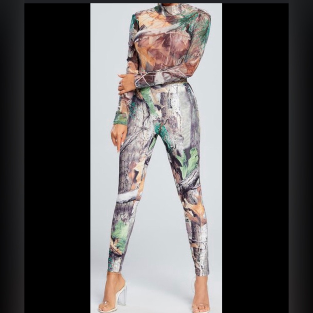 Camouflage Print Jumpsuit